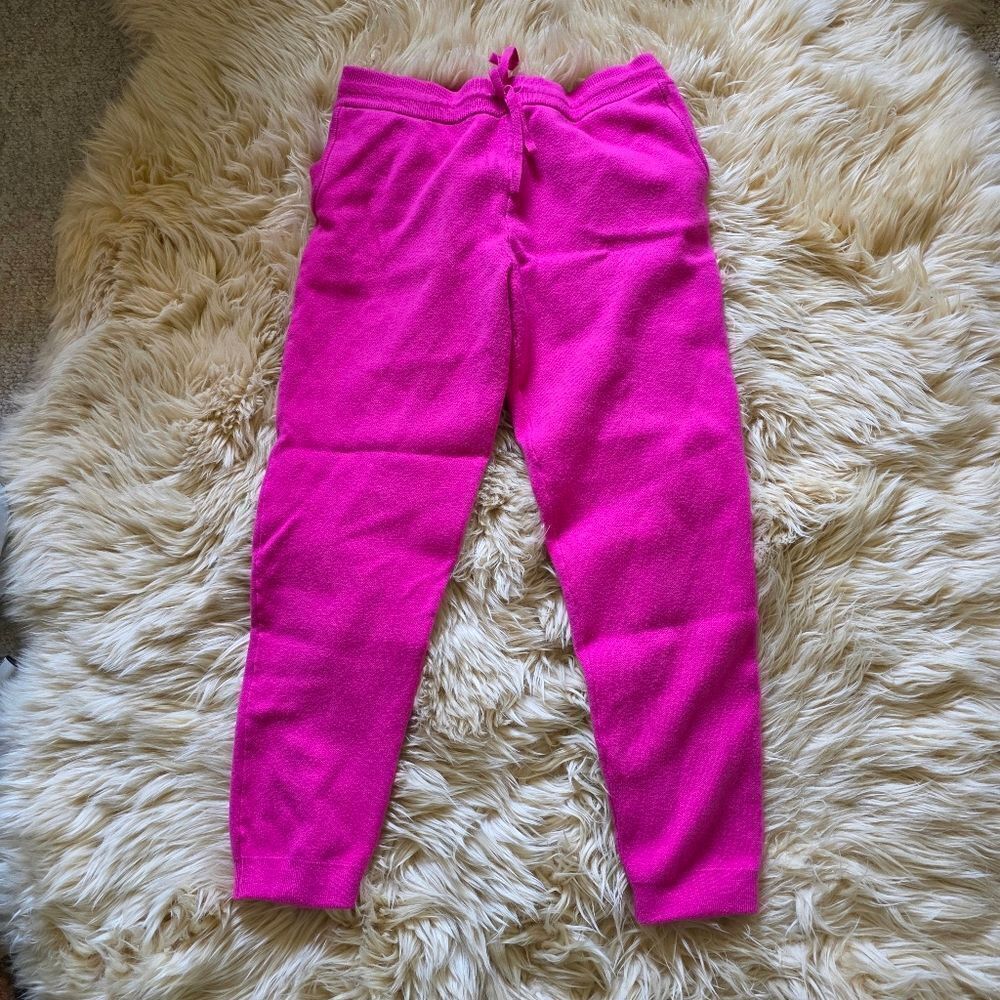 Monrow Fushia Soft Knit Cuffed Jogger Size Large - Picture 2 of 6